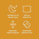 The Fine Bedding Company Honeyfoam Pillow - British product