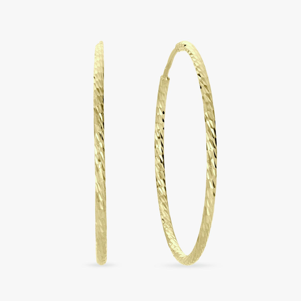 Revere gold plated diamond cut sleeper hoop earrings - British brand