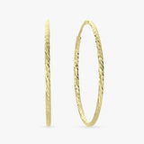 Revere gold plated diamond cut sleeper hoop earrings - British brand
