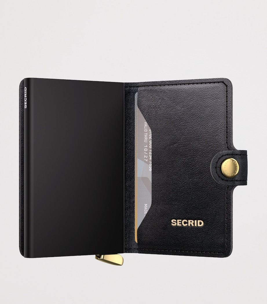 Secrid leather diamond-embossed miniwallet card holder UK version