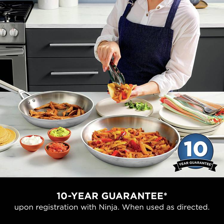 Ninja EverClad stainless steel wok 28cm, UK version