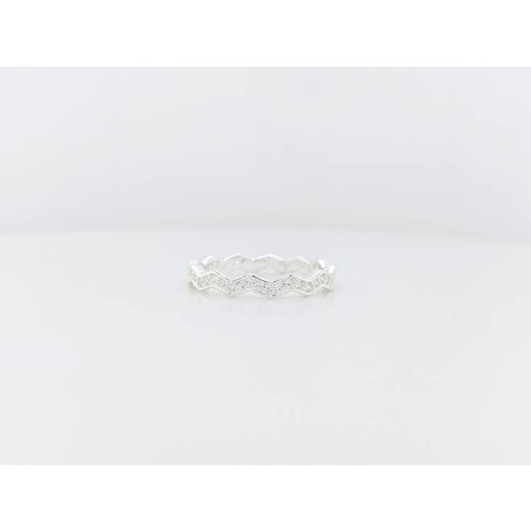 Revere sterling silver zig zag ring medium, UK version
