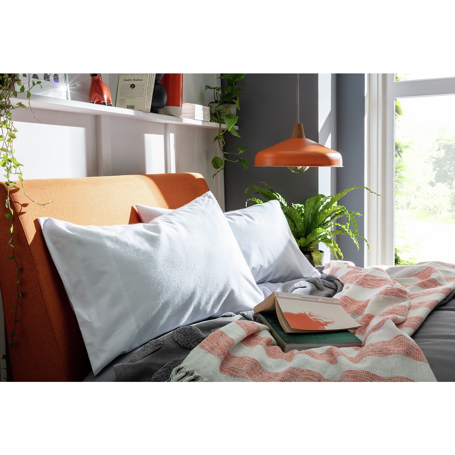 Habitat Brushed Cotton Standard Pillowcase Pair - Charcoal