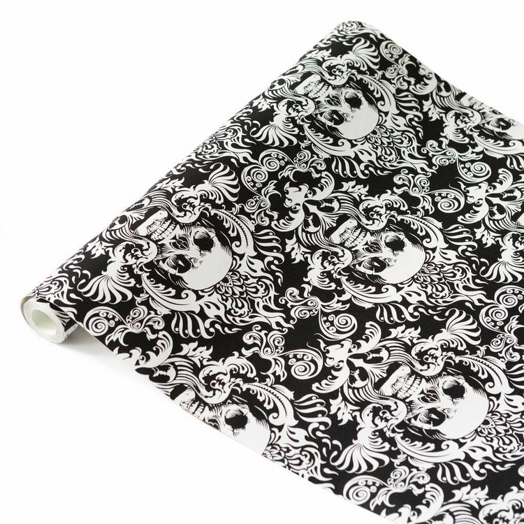 NU Fieri Black self-adhesive wallpaper roll, UK version