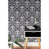 NU Fieri Black self-adhesive wallpaper roll, UK version