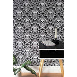 NU Fieri Black self-adhesive wallpaper roll, UK version
