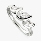 Revere sterling silver trilogy ring large, imported from the UK