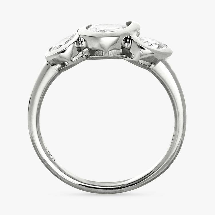 Revere sterling silver trilogy ring large, imported from the UK