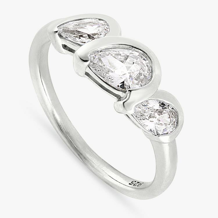 Revere sterling silver trilogy ring large, imported from the UK