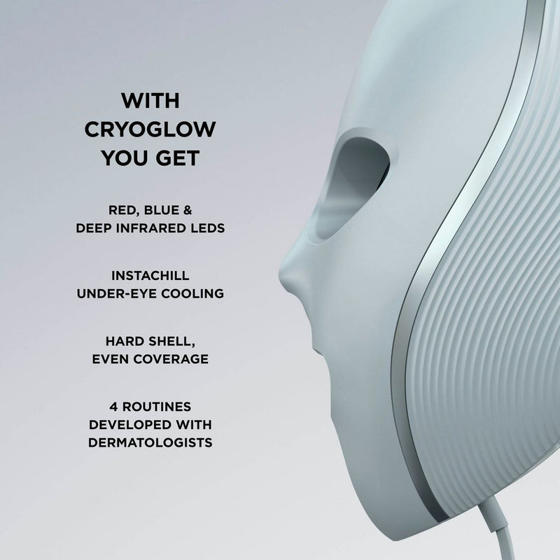 Shark CryoGlow under-eye cooling LED face mask in Rose Glow, imported from the UK