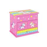 Mele Unicorn jewellery box with 3 drawers (British brand)
