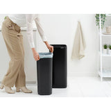 Brabantia Bo Touch Bin in Matt Black, 30 Litre - British product