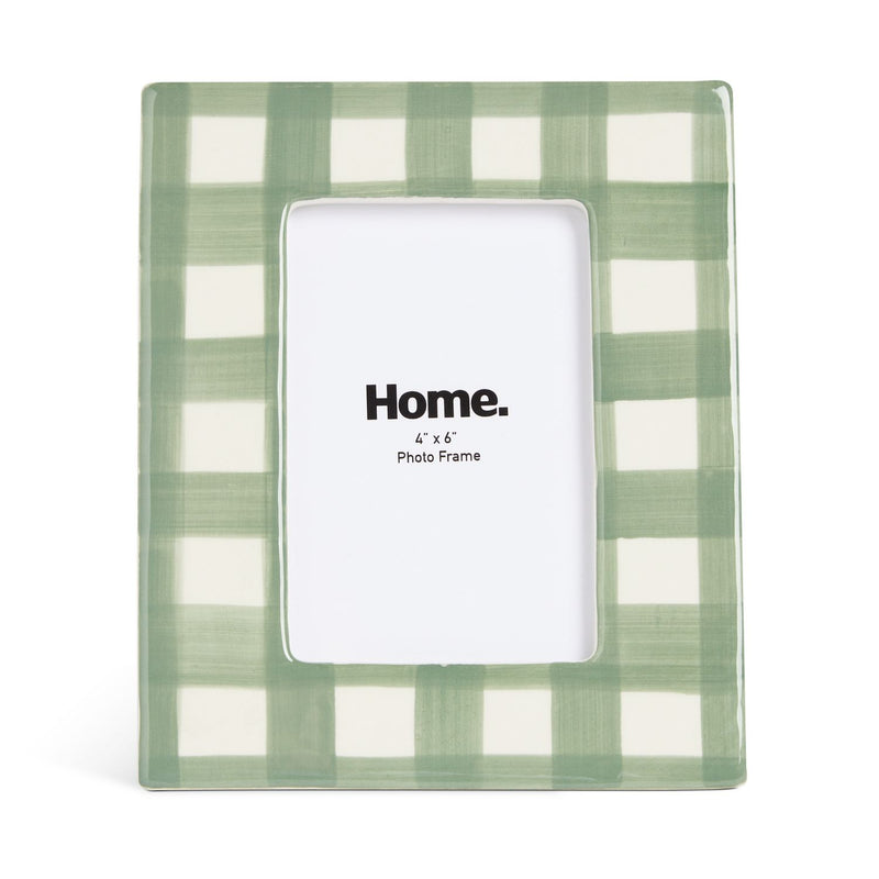 Argos Home green gingham picture frame 4x6 - British product