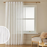 Argos Home white stripe sheer voile curtain 140x137cm, UK version
