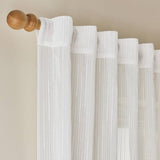 Argos Home white stripe sheer voile curtain 140x137cm, UK version