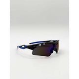 SVNX outdoor sport racer sunglasses in multi blue, imported from the UK