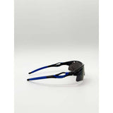 SVNX outdoor sport racer sunglasses in multi blue, imported from the UK