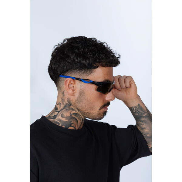 SVNX outdoor sport racer sunglasses in multi blue, imported from the UK