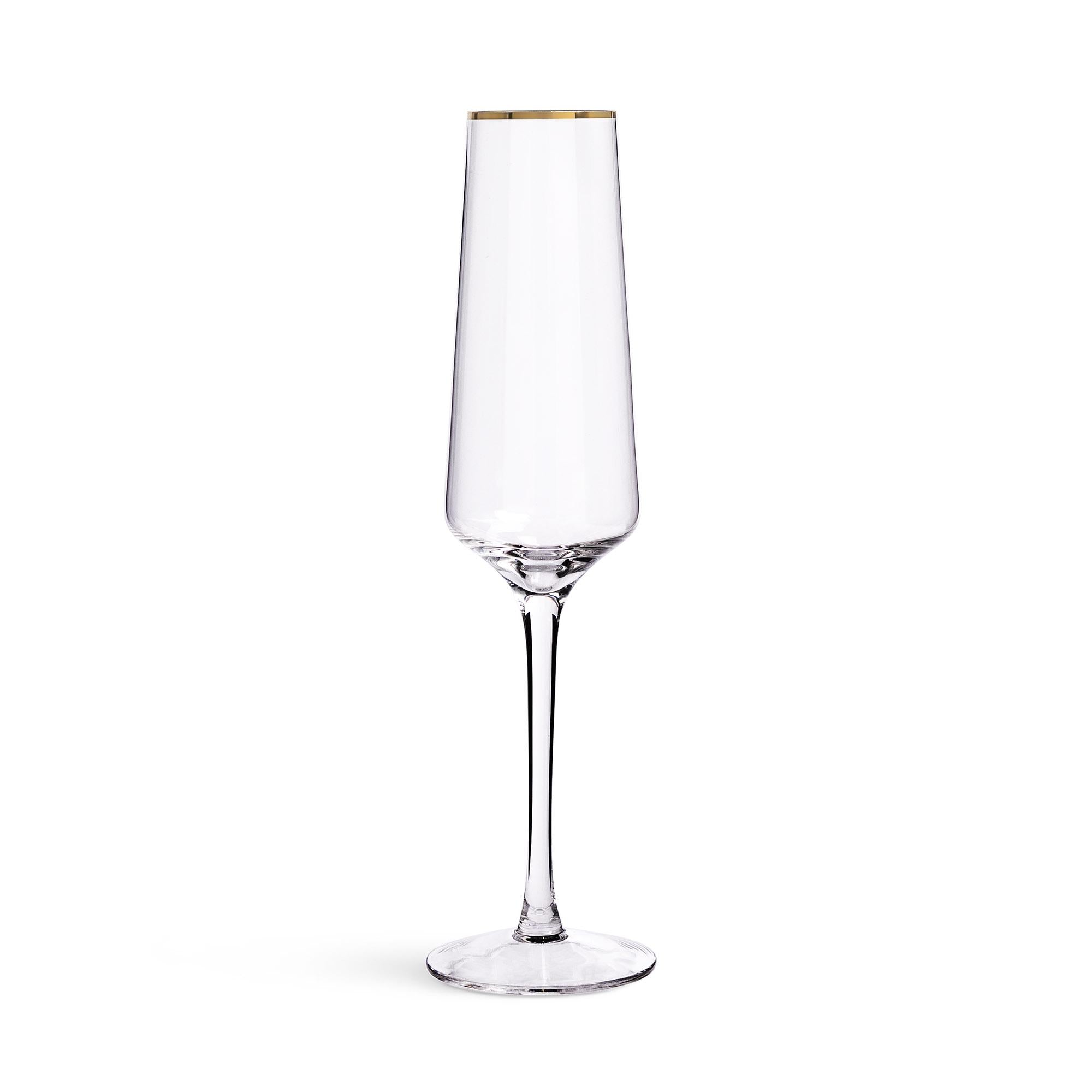 Habitat Gold Rim Prosecco Flute GOODS Sainsburys   