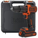 Black+Decker 18V cordless hammer drill with battery, UK version