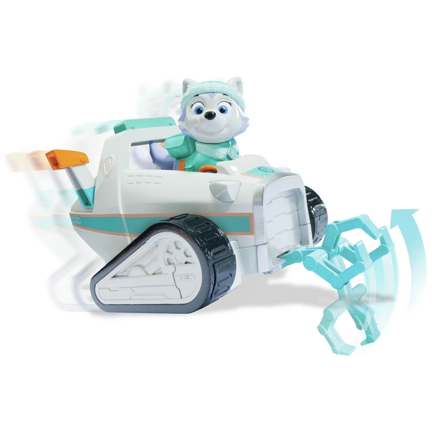 PAW Patrol Everest Snowmobile toy with moving claws, imported from the UK