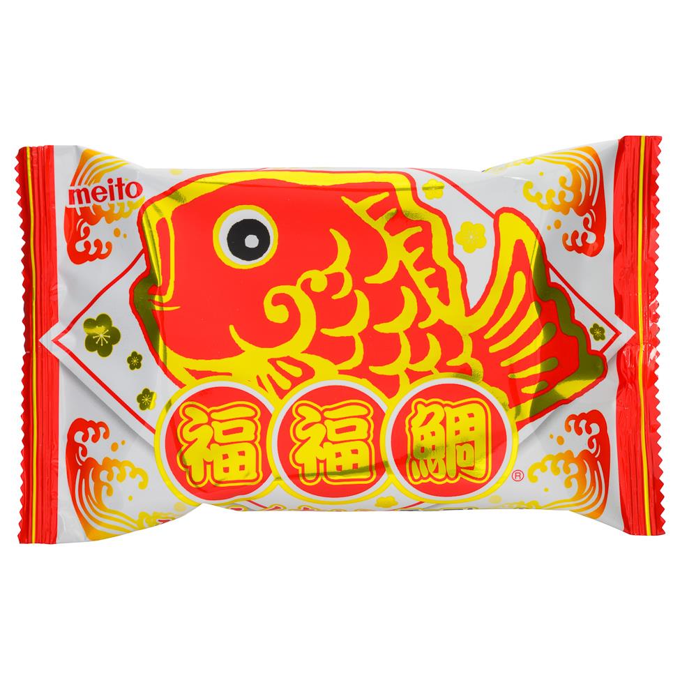 Meito fish-shaped bubbly chocolate wafer snack (British brand)