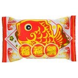 Meito fish-shaped bubbly chocolate wafer snack (British brand)