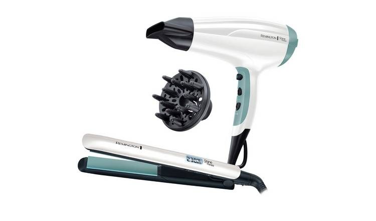 Remington Shine Therapy Hair Straightener & Dryer Gift Set