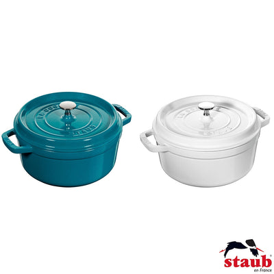 Costco UK Staub 26cm Round Cast Iron Cocotte (2 Colour Options)- Buy online at McGrocer