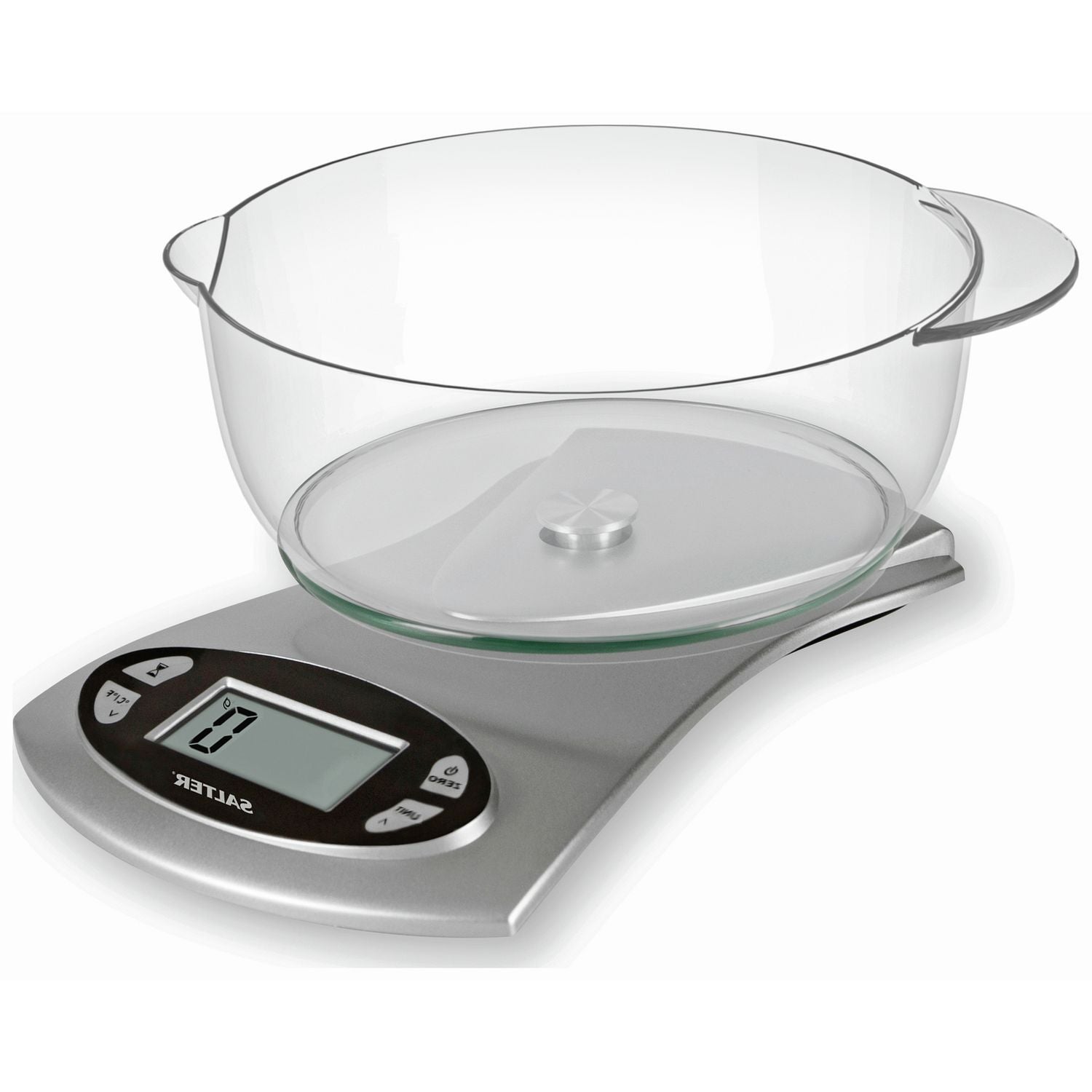 Salter electronic bowl scale silver 1.8L (British brand)