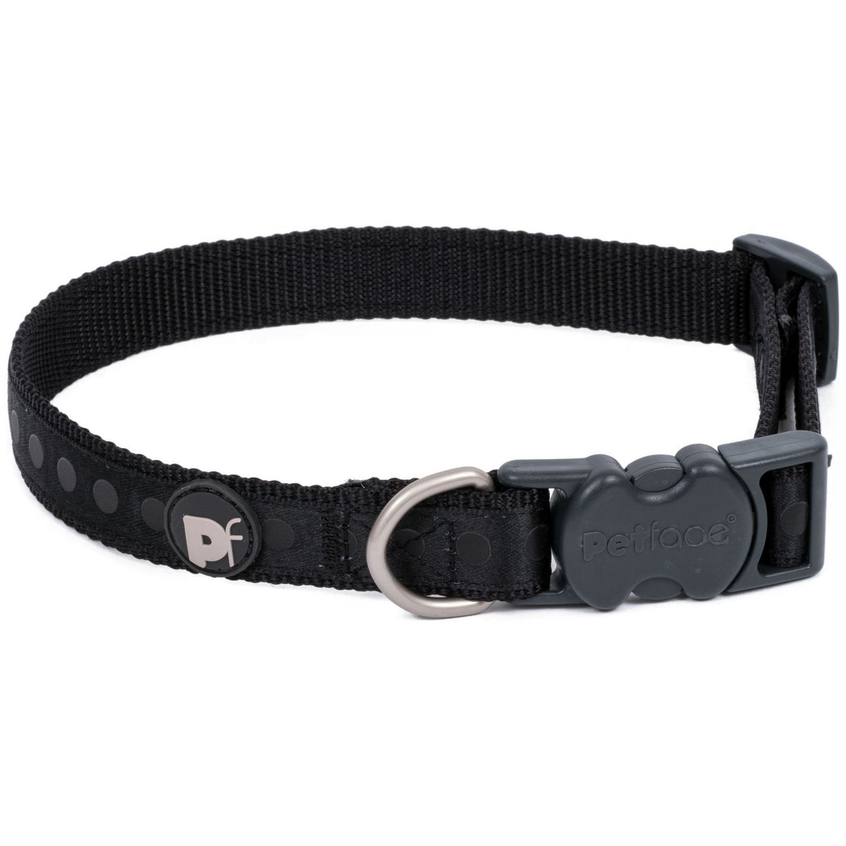 Petface black tonal dots dog collar small - British brand