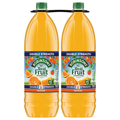 Double Strength Orange Fruit Squash No Added Sugar 2 x 1,75L