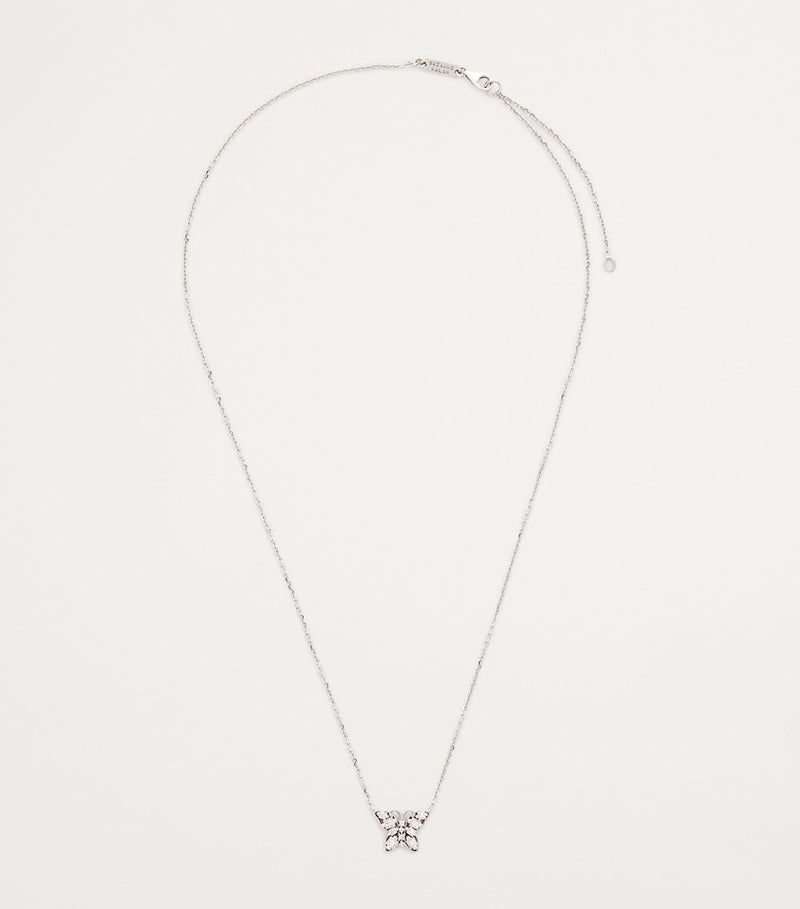 Suzanne Kalan princess mini butterfly white gold diamond necklace - British product