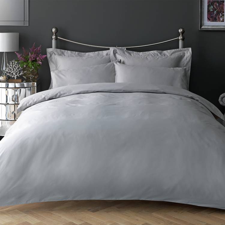 Habitat Egyptian cotton 400TC grey bedding set single, imported from the UK