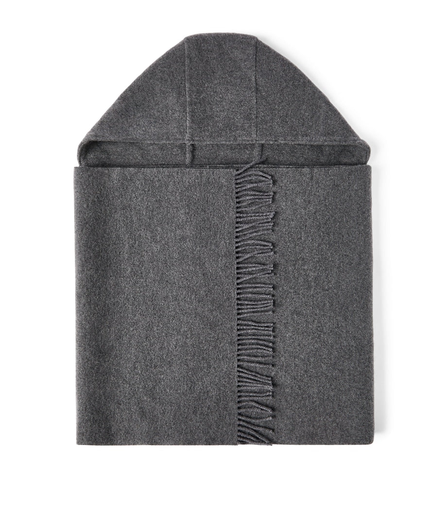 Brunello Cucinelli wool-cashmere hooded scarf (British brand)