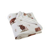 Catherine Lansfield highland cow throw white 270x130cm (British brand)