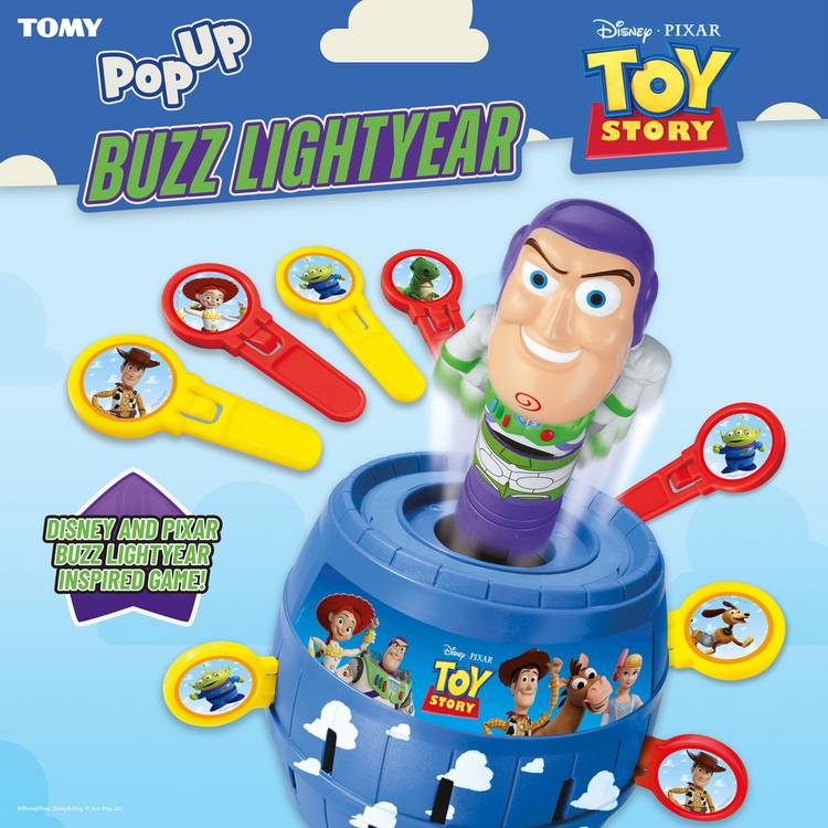 Disney TOMY Pop Up Buzz Lightyear kids action game (British brand)