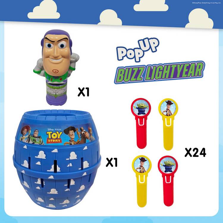 Disney TOMY Pop Up Buzz Lightyear kids action game (British brand)