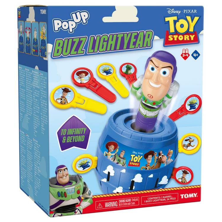 Disney TOMY Pop Up Buzz Lightyear kids action game (British brand)