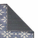 Think Rugs flatweave runner coral floral blue 61x170cm - British product