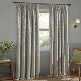 Wylder Grace Leaf curtains grey 117x137cm, imported from the UK