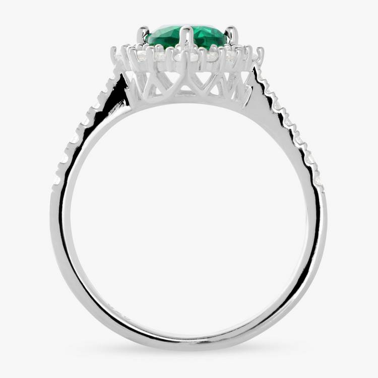 Revere emerald green cluster ring medium (British brand)