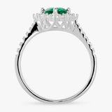 Revere emerald green cluster ring medium (British brand)