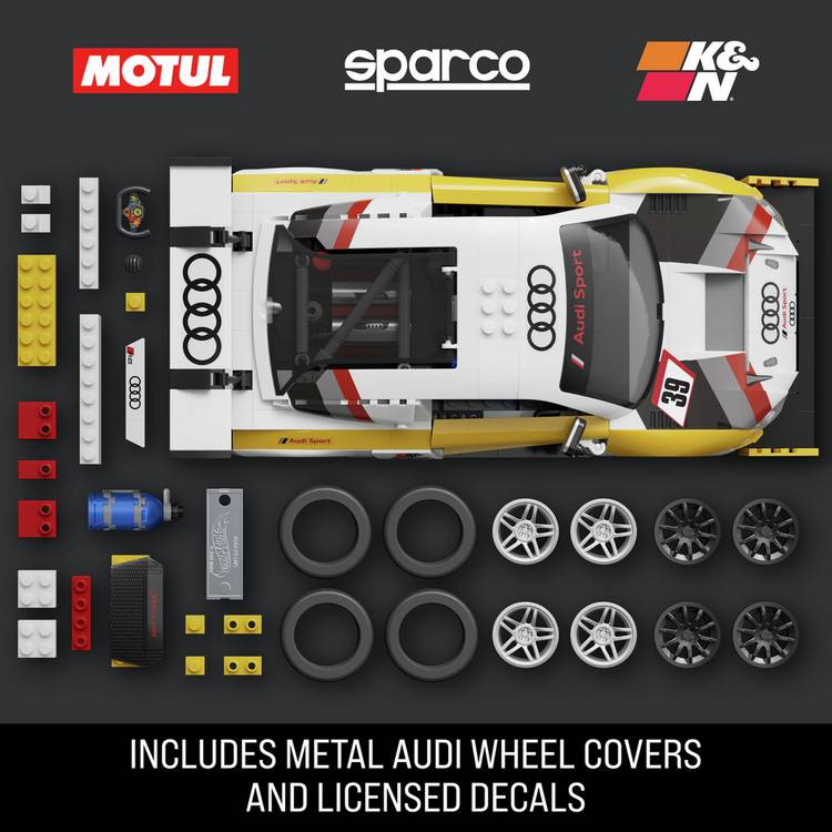 Mattel Brick Shop Hot Wheels '15 Audi R8 LMS building set (British brand)