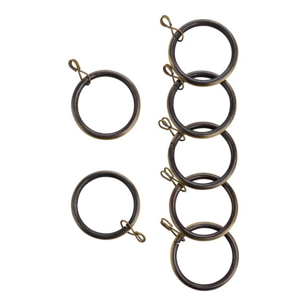 Argos Home antique brass curtain rings 20 pack - British product