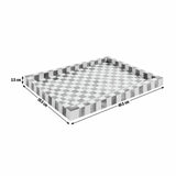 Habitat checkered resin brown white coffee table tray (British brand)