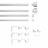 Argos Home extendable double brass curtain pole 120-210cm, imported from the UK
