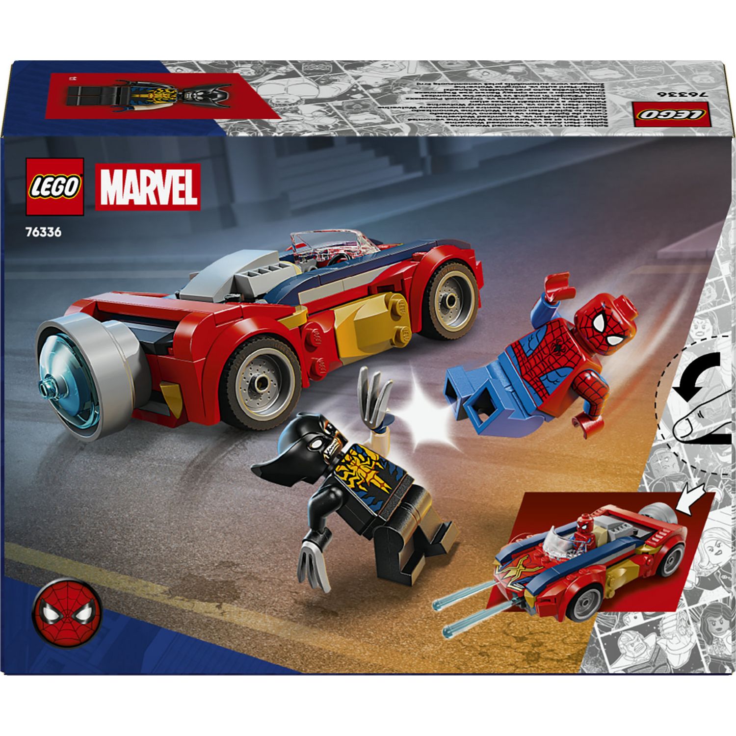 LEGO Marvel Spider-Man Car building set 76336, imported from the UK