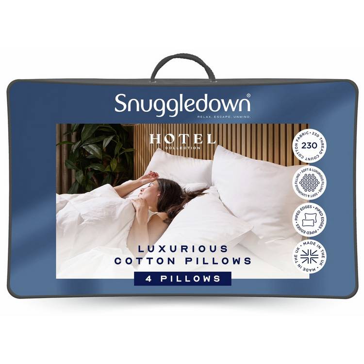 Snuggledown medium pillows 4 pack, imported from the UK