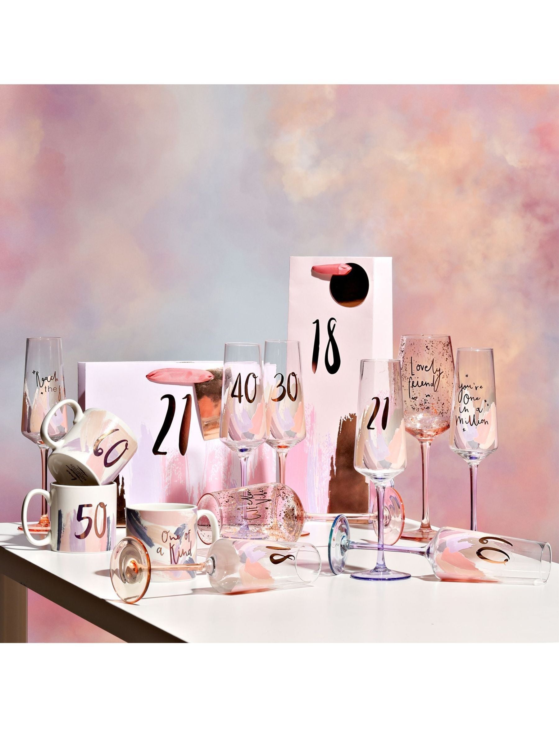 Widdop pink 30th birthday flute, imported from the UK